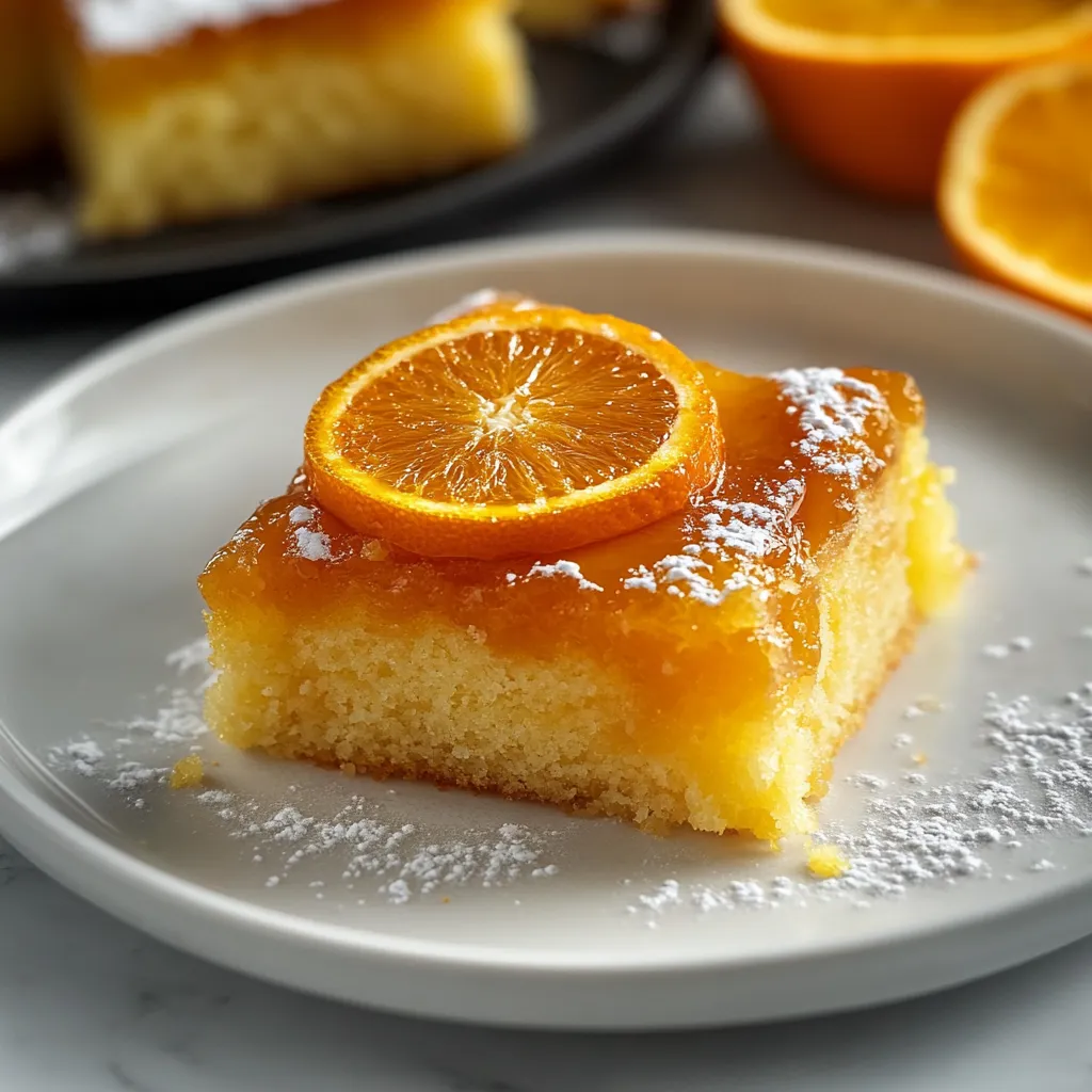 A slice of cake with a slice of orange on top.