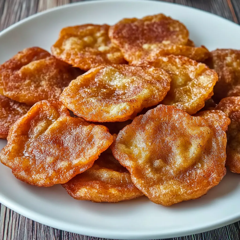 A plate of fried food.