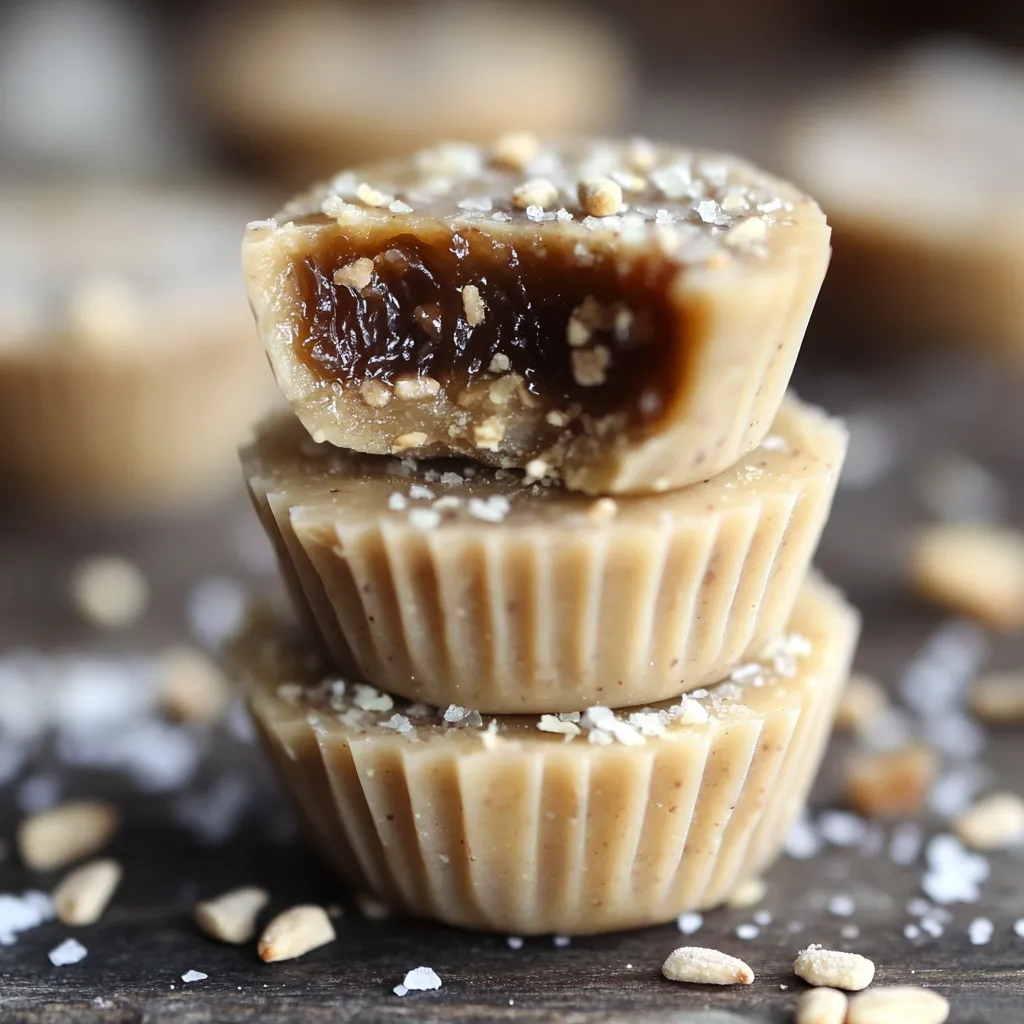 Three chocolate covered peanut butter cups.