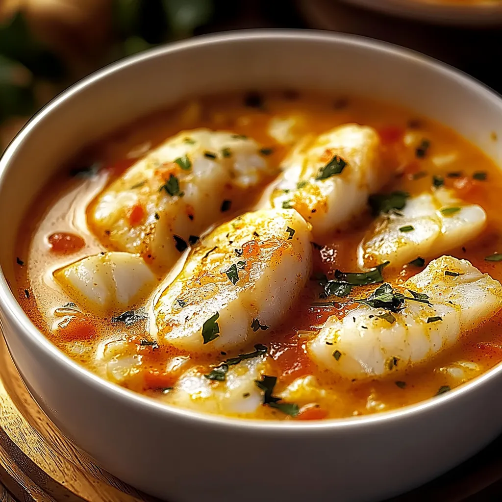A bowl of soup with clams in it.
