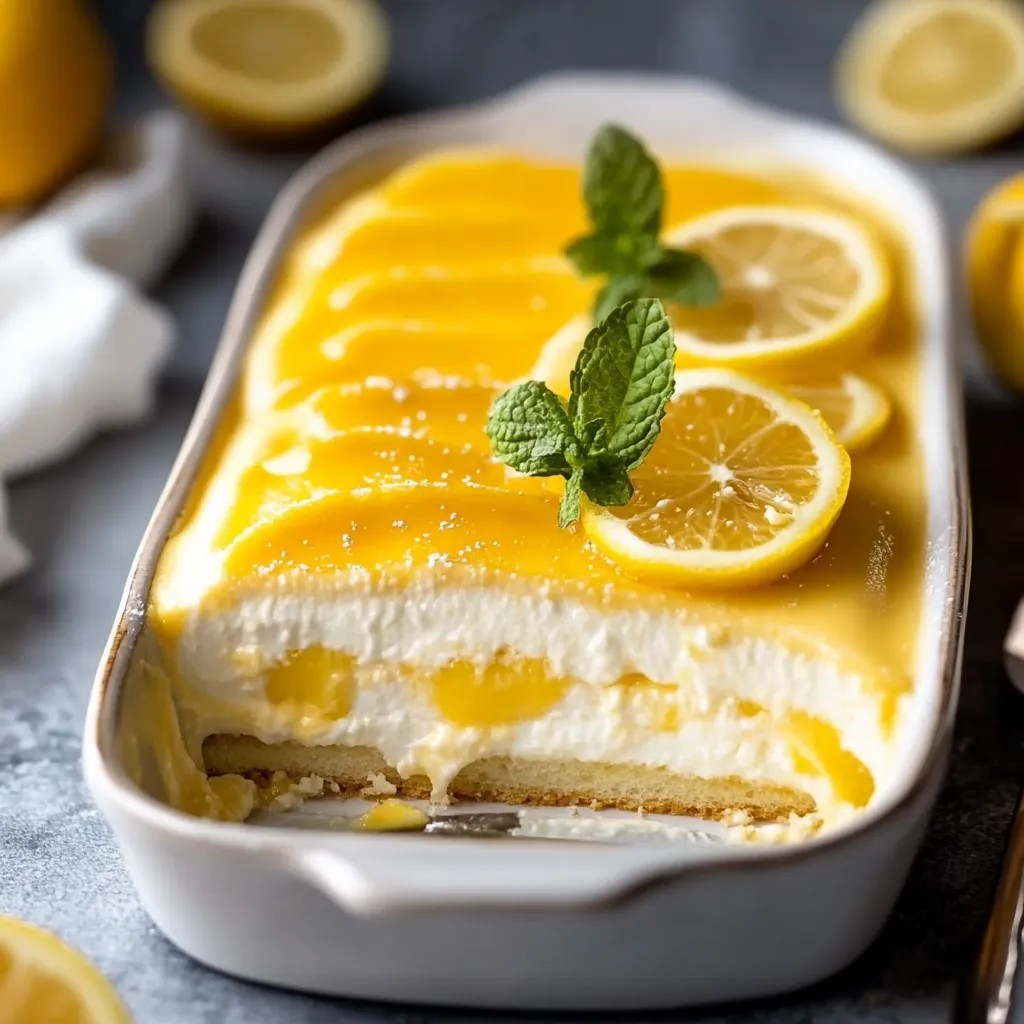 A cake with lemon slices on top.