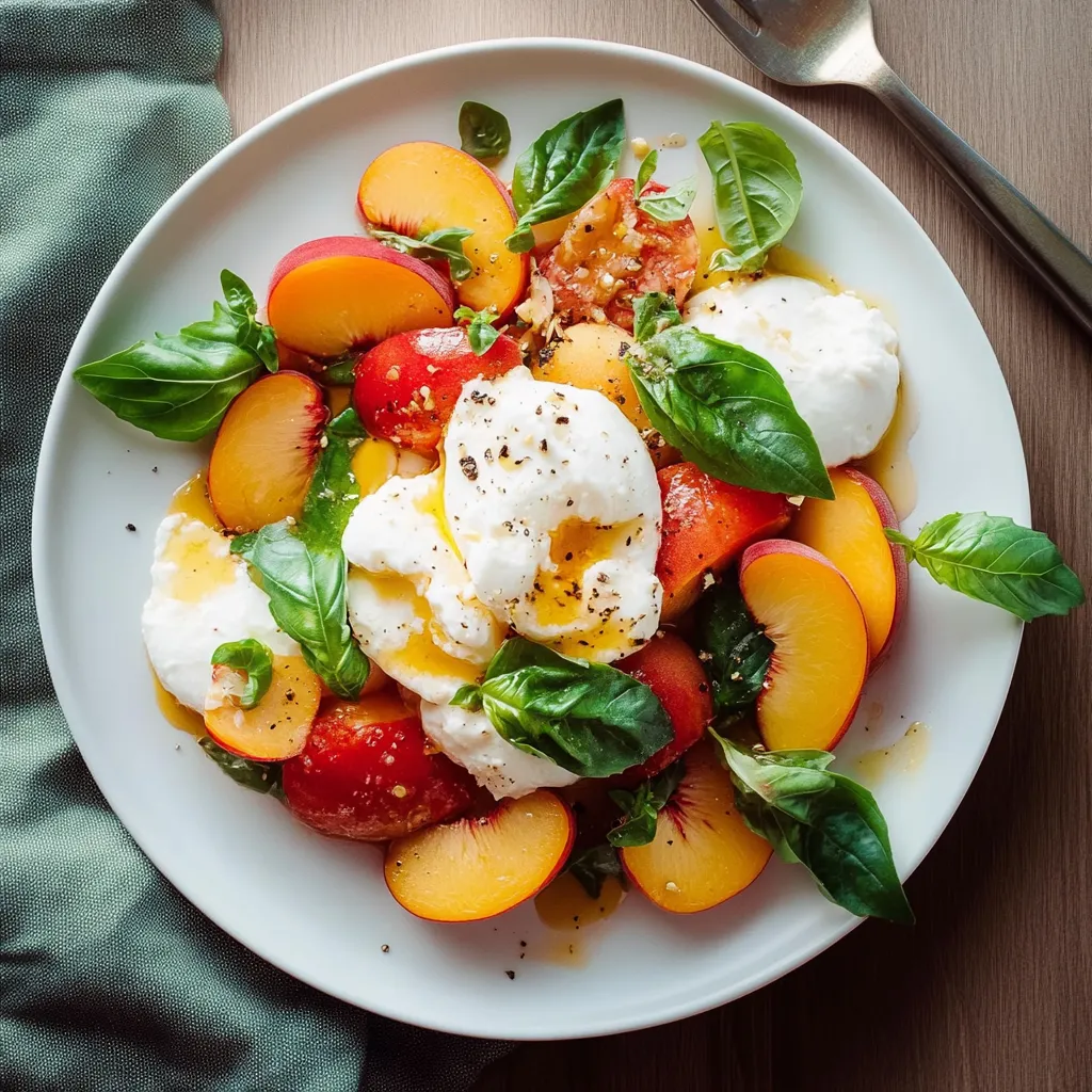 A plate of food with tomatoes and cheese.