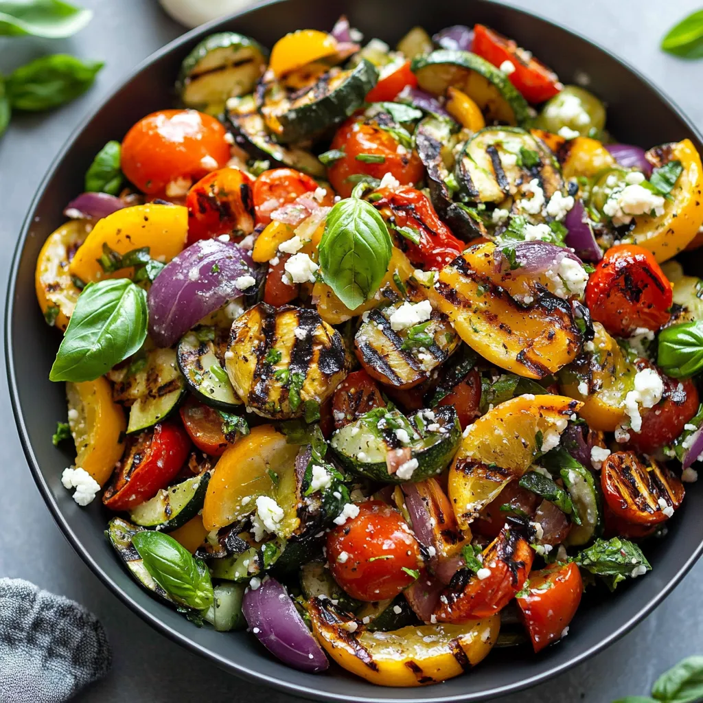 A bowl of vegetables with tomatoes, onions, and zucchini.