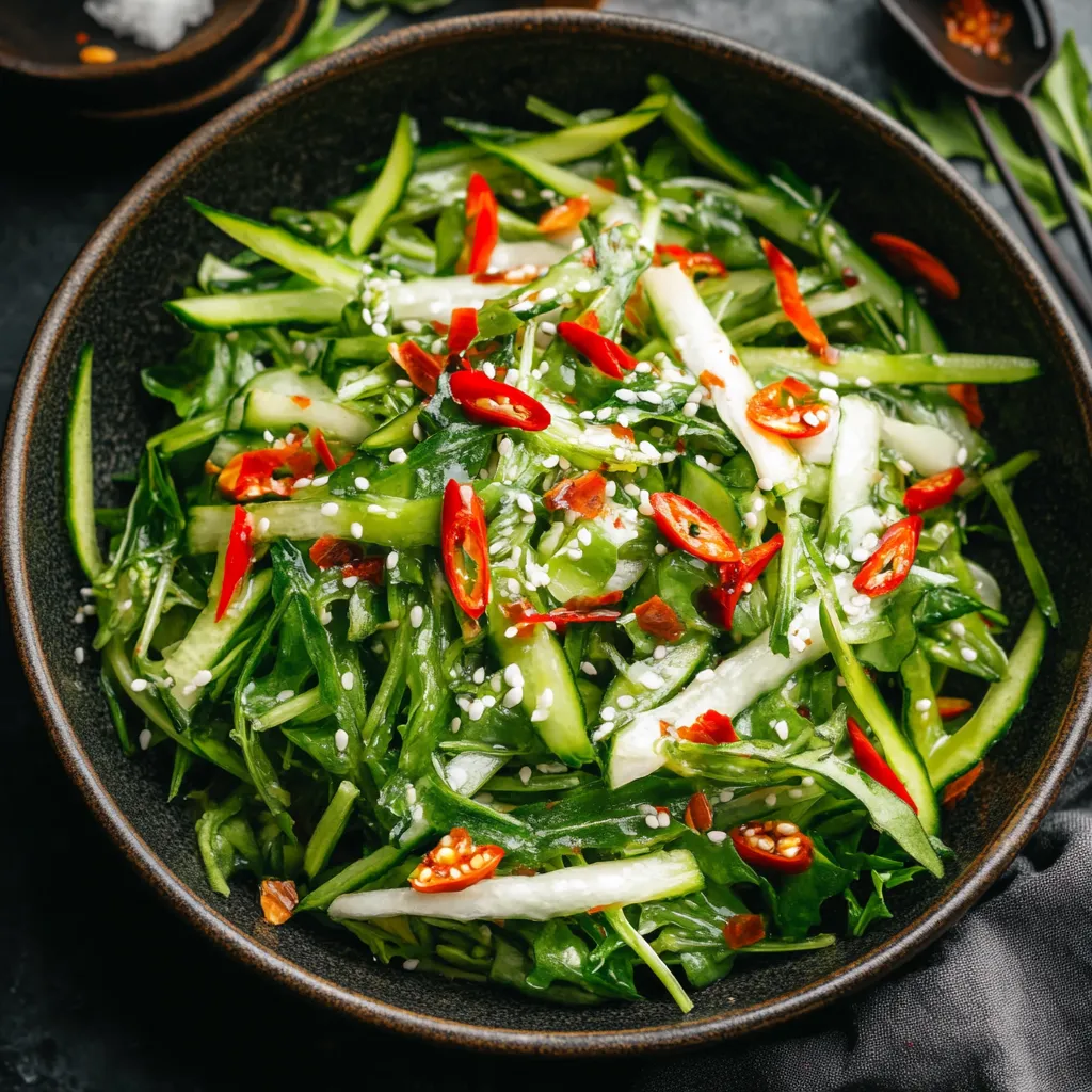 A bowl of vegetables with red peppers and green onions.