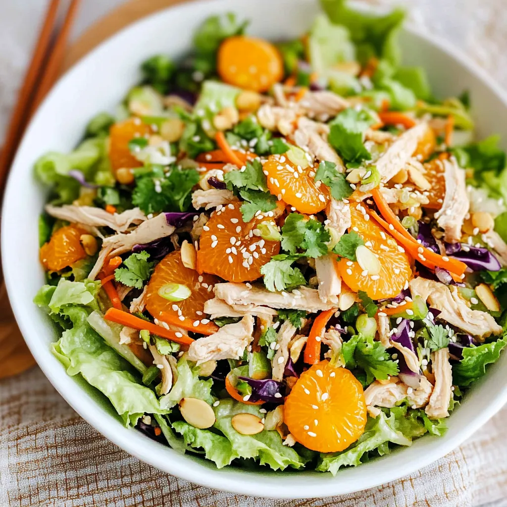 A bowl of salad with chicken, carrots, and lettuce.
