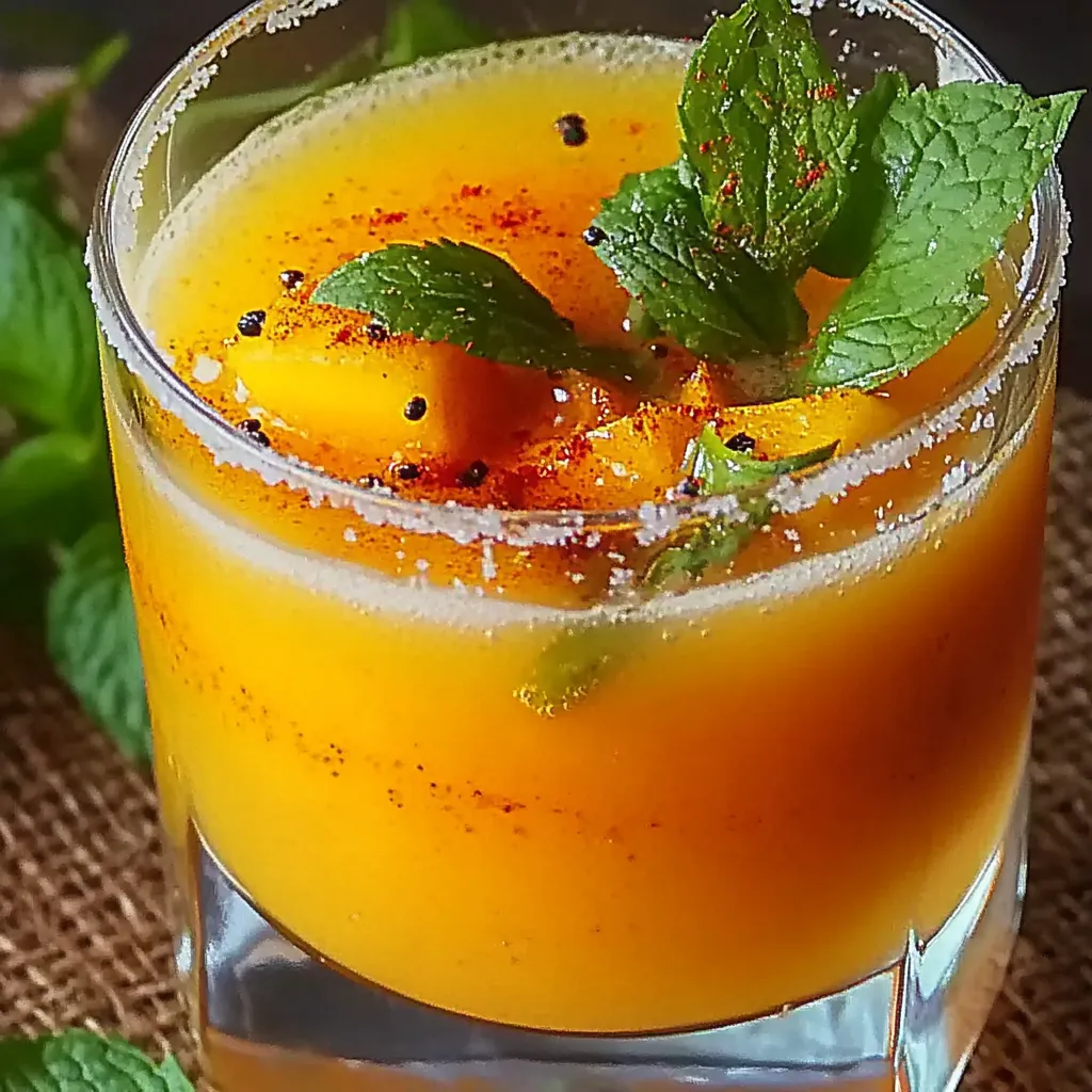 A glass of orange juice with a sprinkle of cinnamon on top.