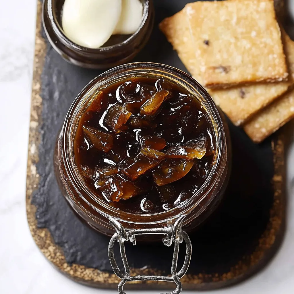 A jar of jam with a spoon in it.