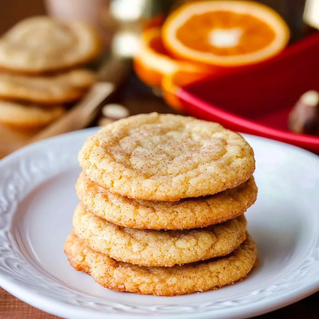 A stack of cookies on a white plate.