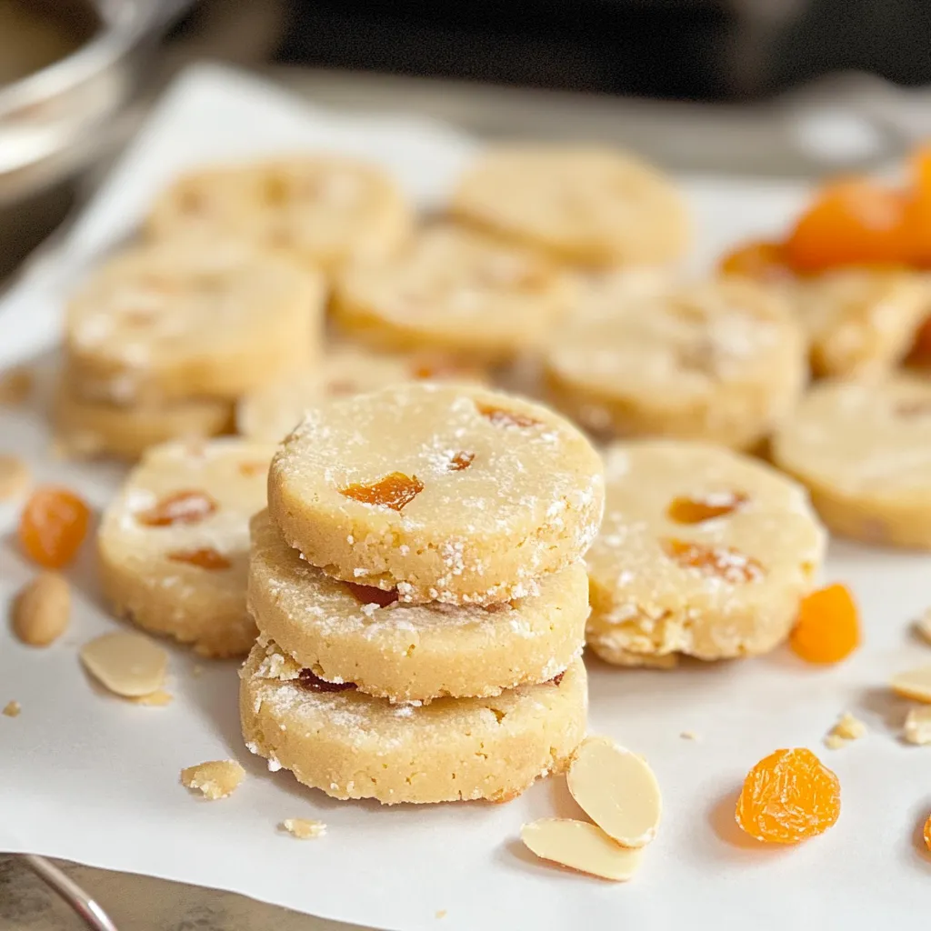 A stack of cookies with orange slices on top.
