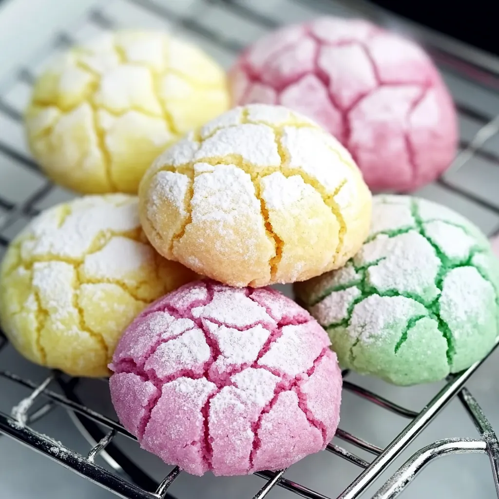 A tray of cookies with different colors.