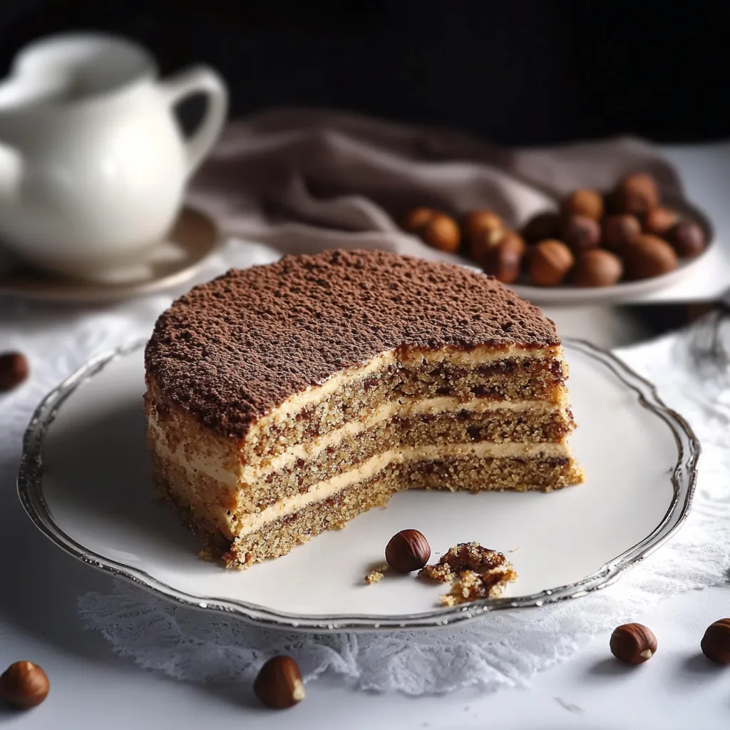 A slice of cake on a plate.