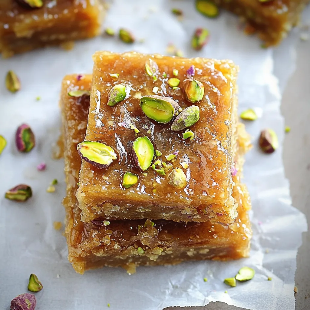 A square of cake with almonds on top.