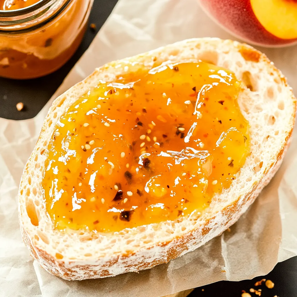 A slice of bread with jam on it.