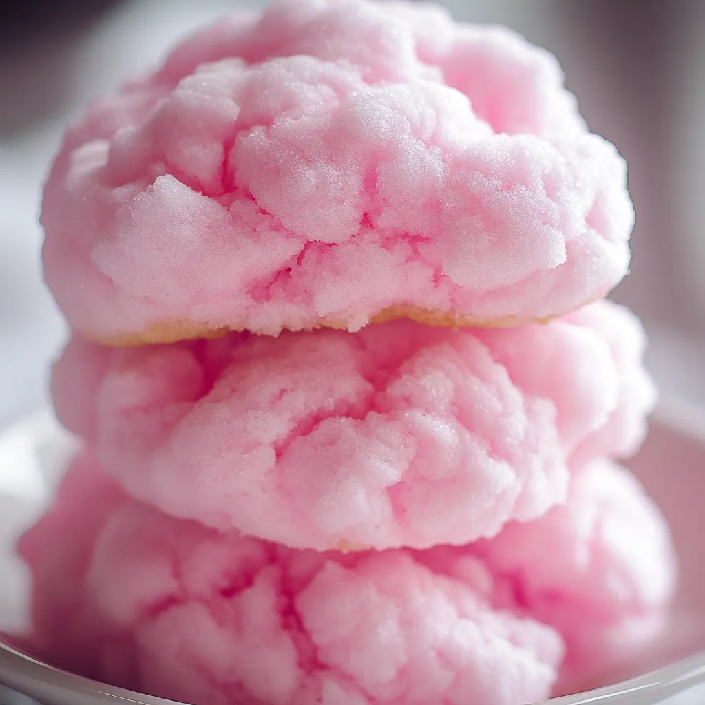 A stack of pink frosted cookies.