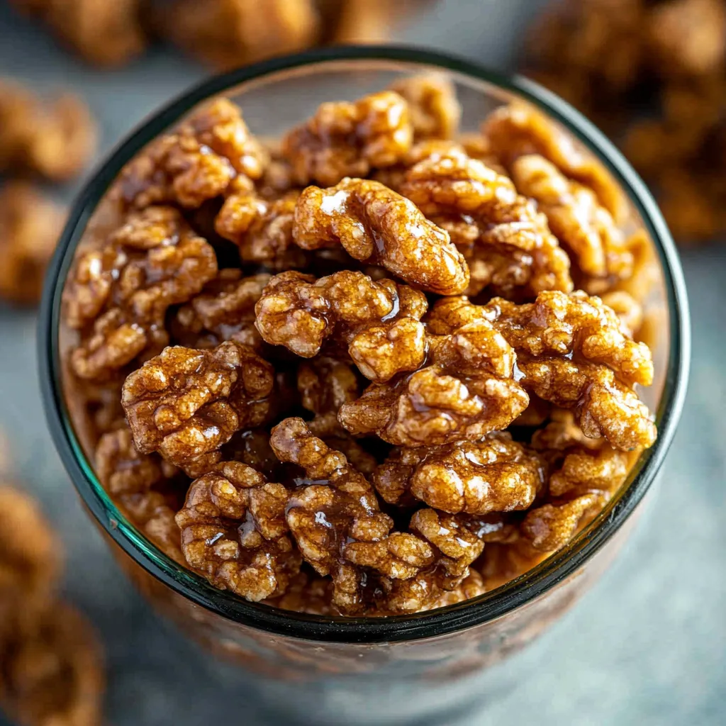 A glass jar filled with almonds.
