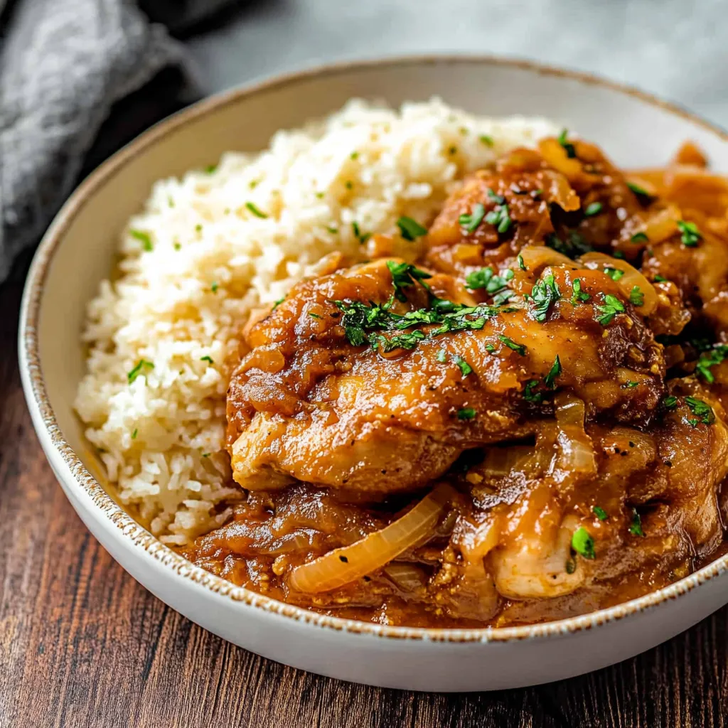 A bowl of rice and meat.