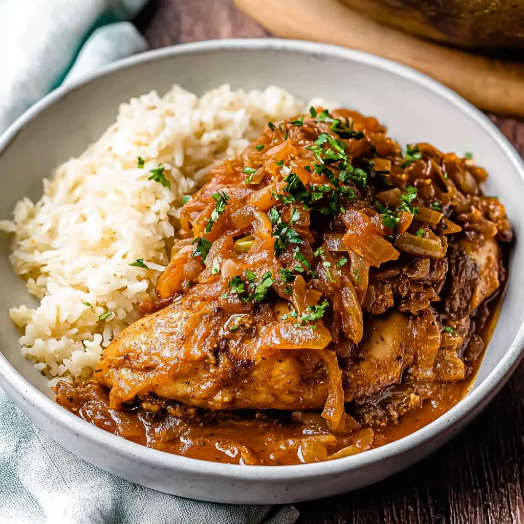 A bowl of rice and meat.