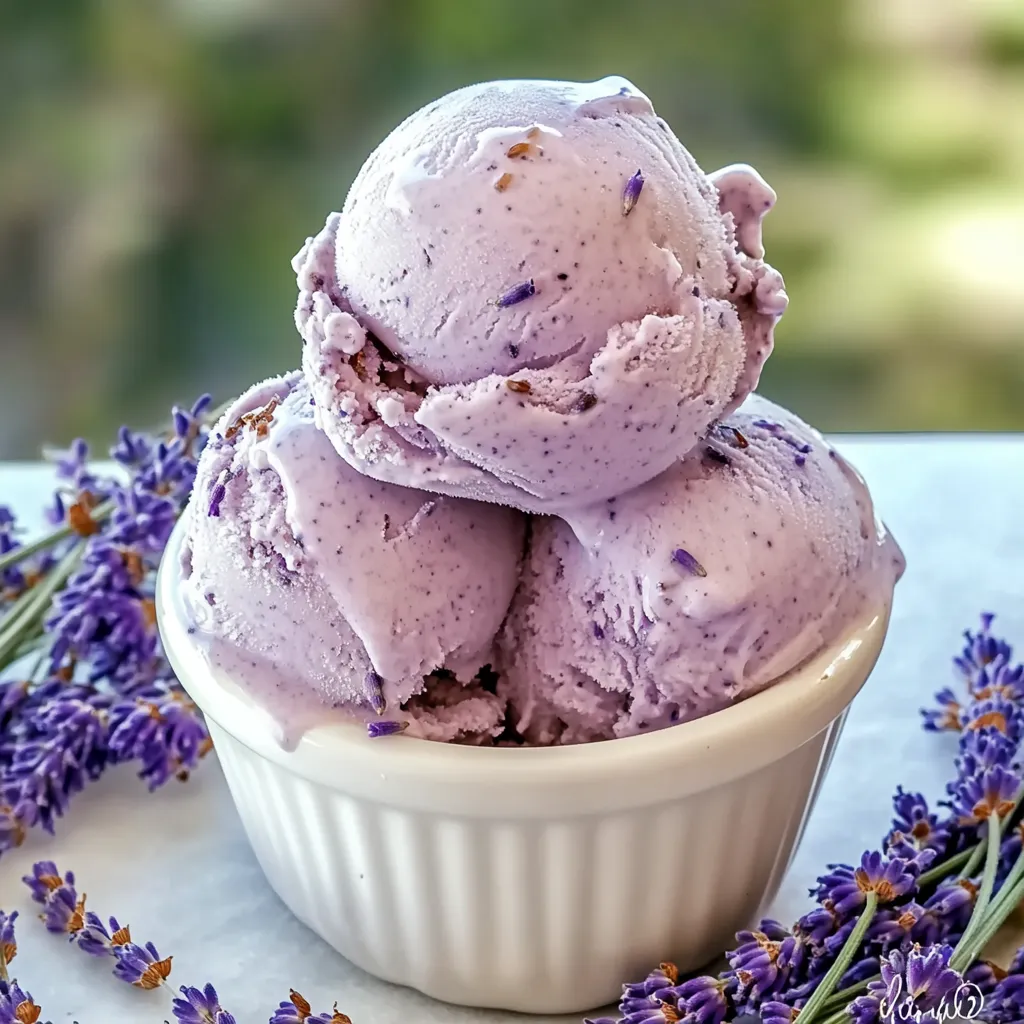 A white bowl filled with purple ice cream.