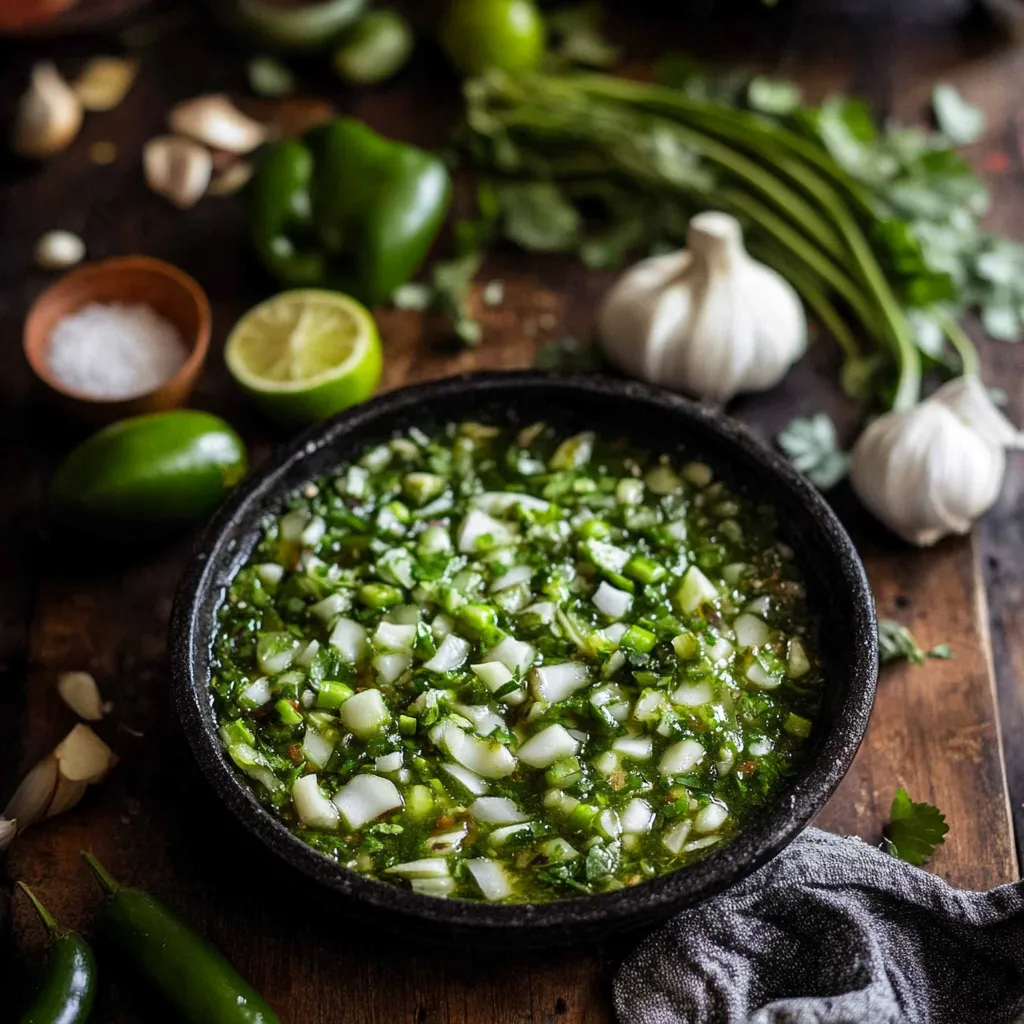A bowl of food with onions and peppers.