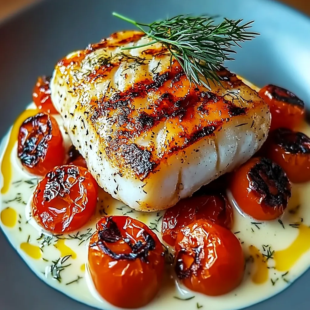A plate of food with tomatoes and fish.