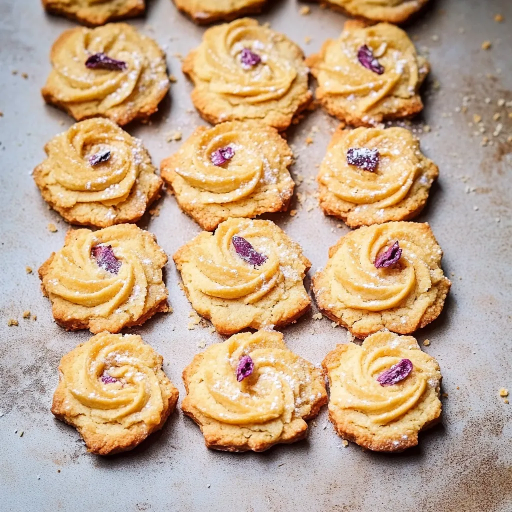 A tray of cookies with a powdered sugar coating.