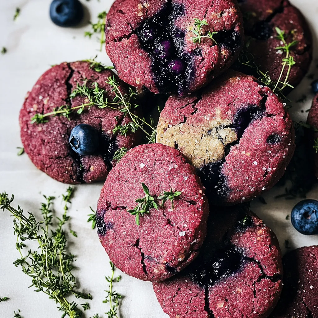 A close up of a blueberry cookie with a blueberry in it.