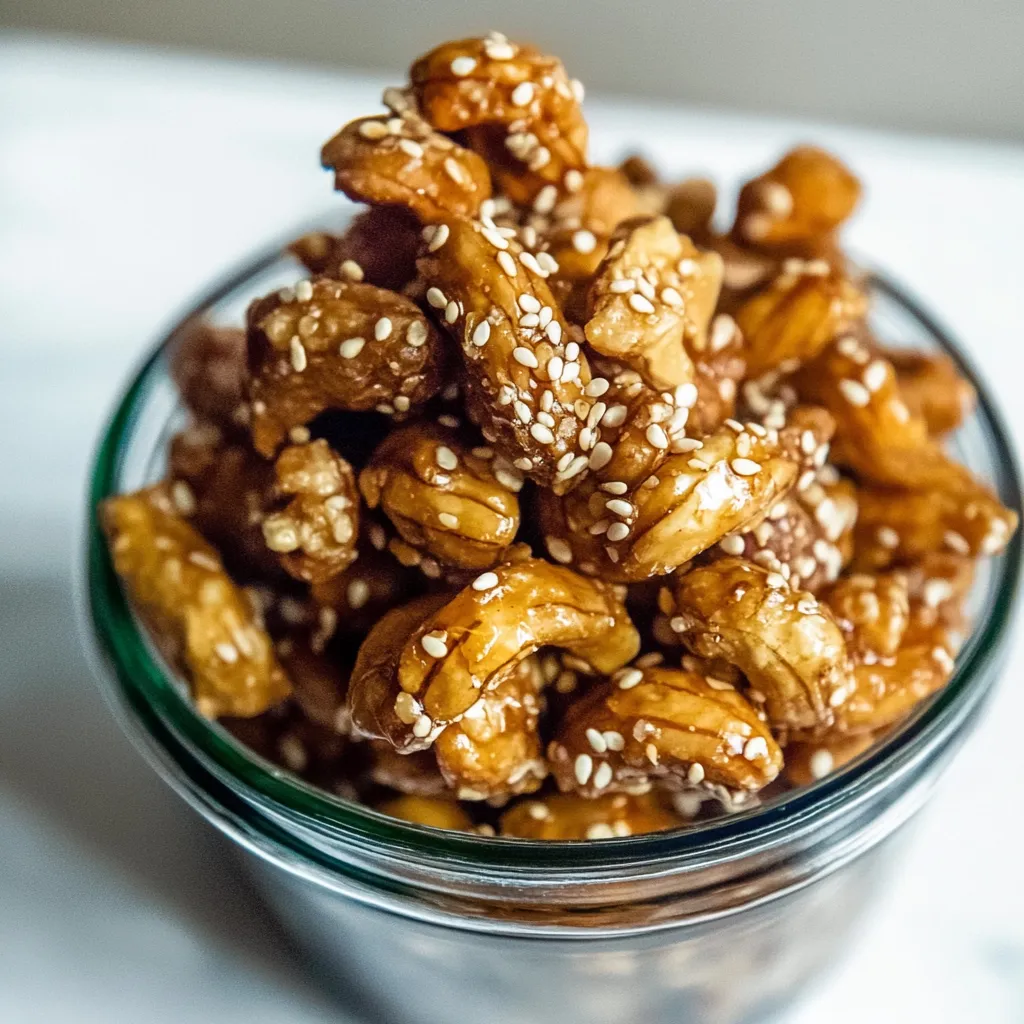 A glass bowl filled with nuts.
