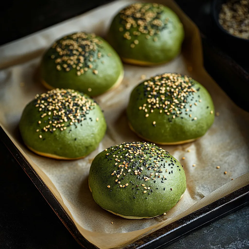 A tray of green food with seeds on it.