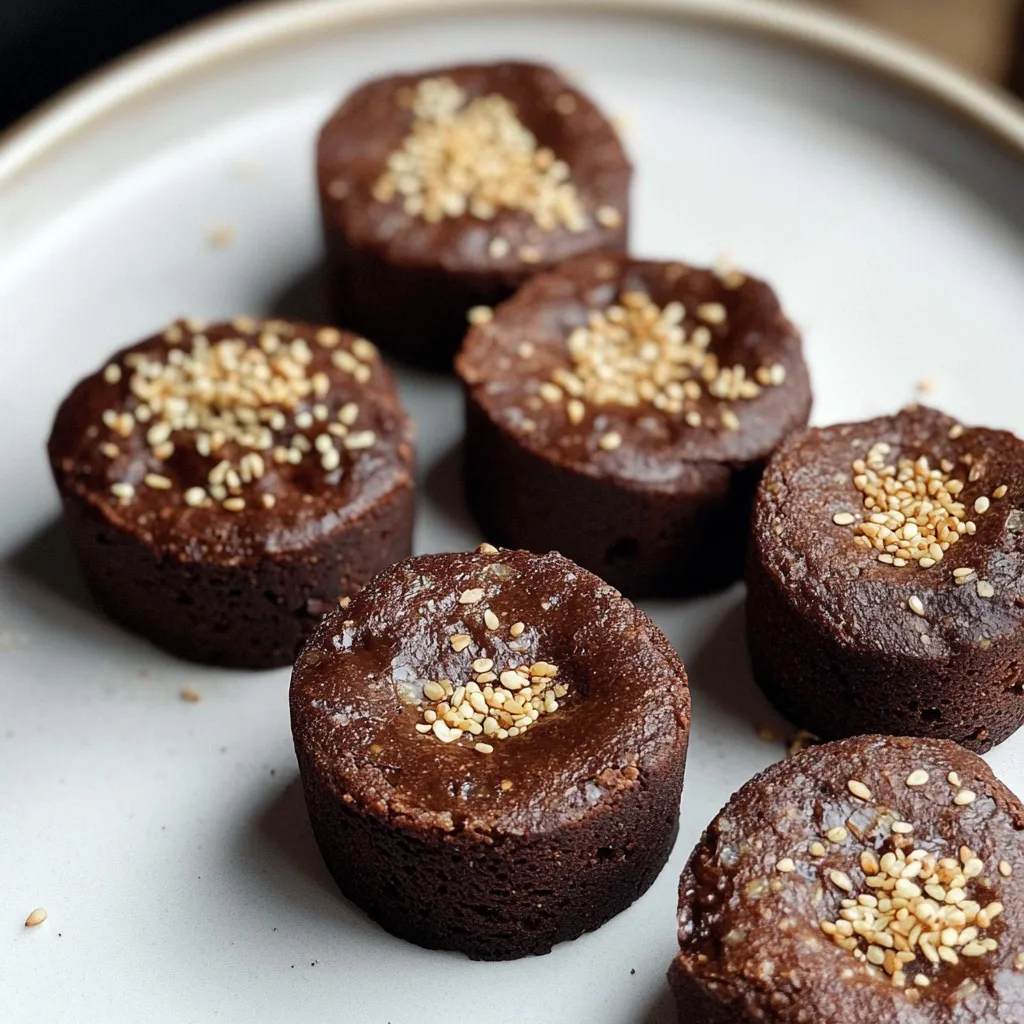 A plate of brownies with nuts on top.