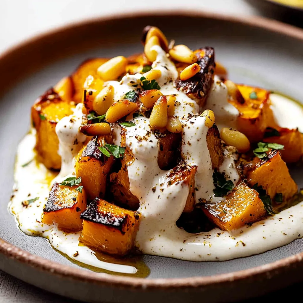 A plate of food with a white sauce on top.