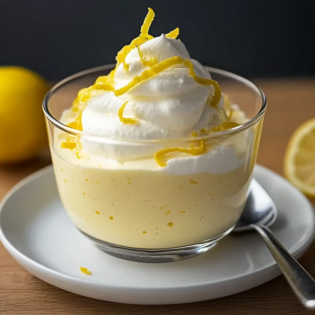 A bowl of lemon whip cream.