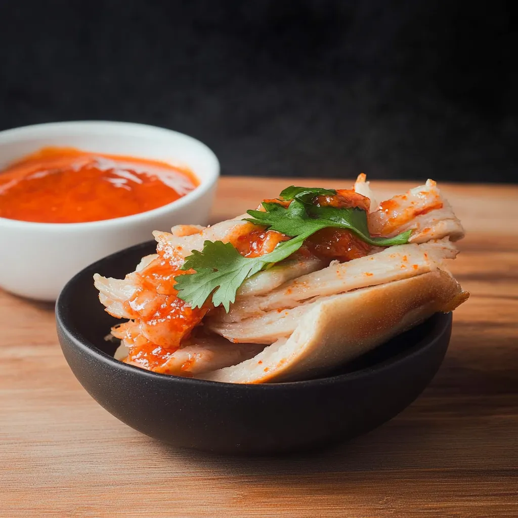 A bowl of food with a spoon in it.