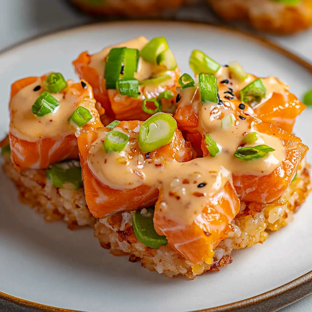 A plate of food with a sauce on top.