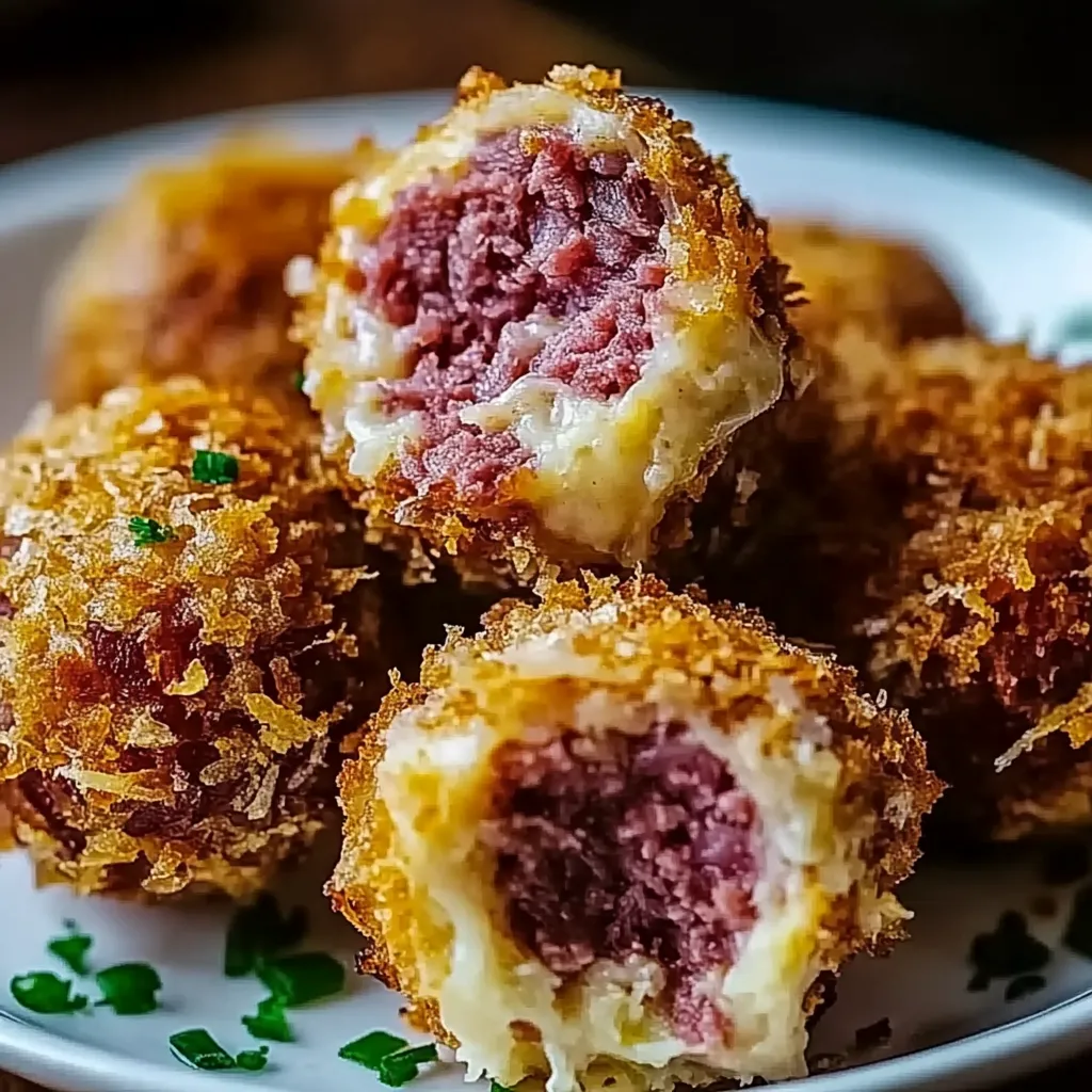 A plate of meatballs with cheese.