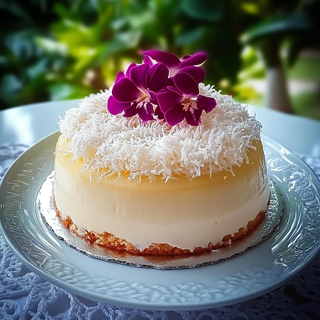 A white plate with a cake on it.