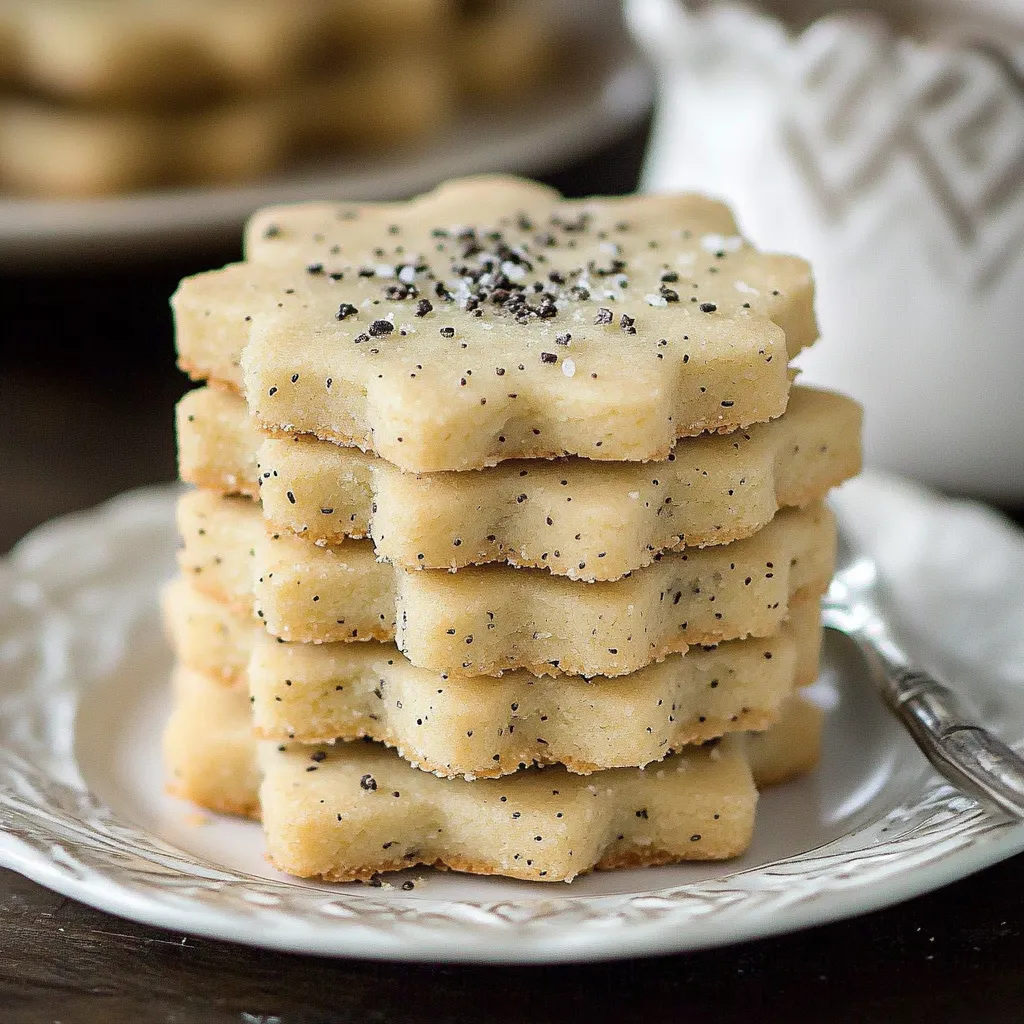 A stack of cookies on a plate.