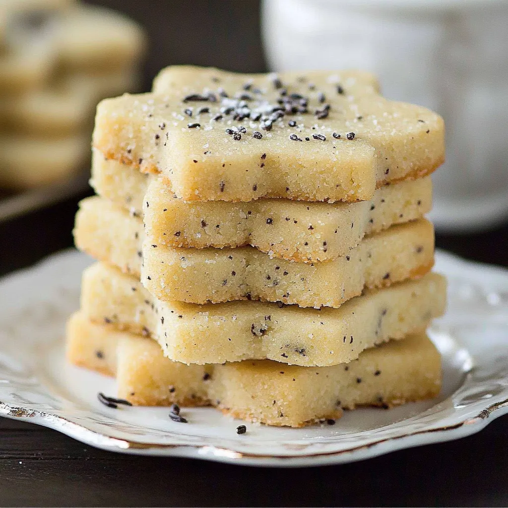 A stack of cookies on a plate.