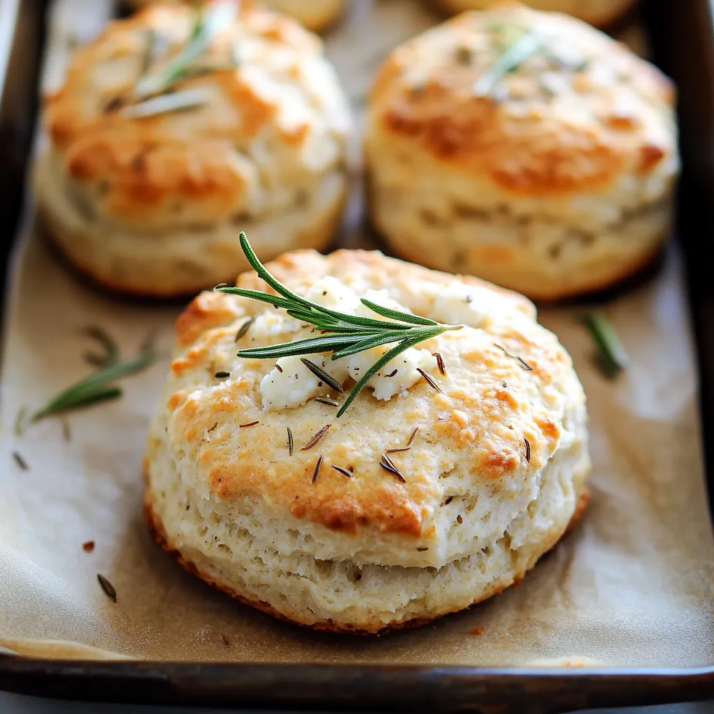 A tray of biscuits with herbs on top.