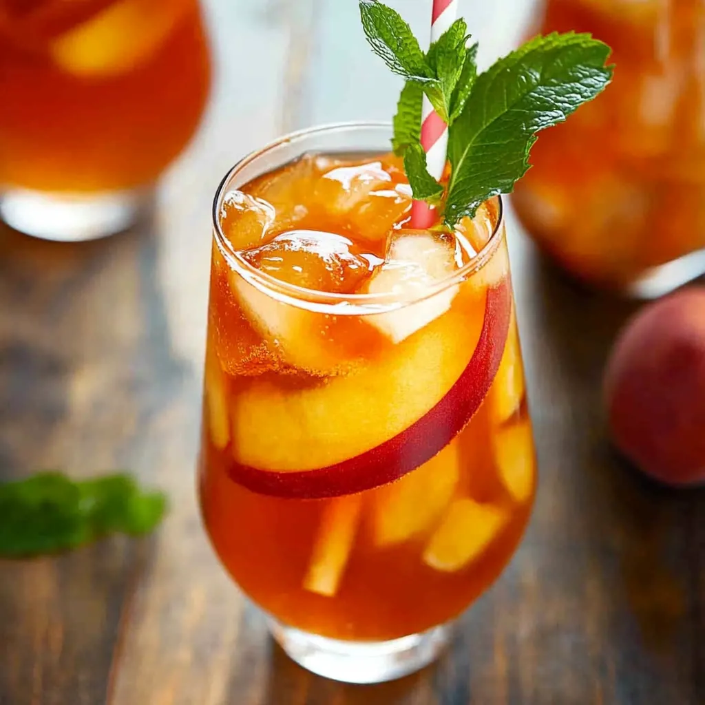 A glass of fruit juice with a straw in it.