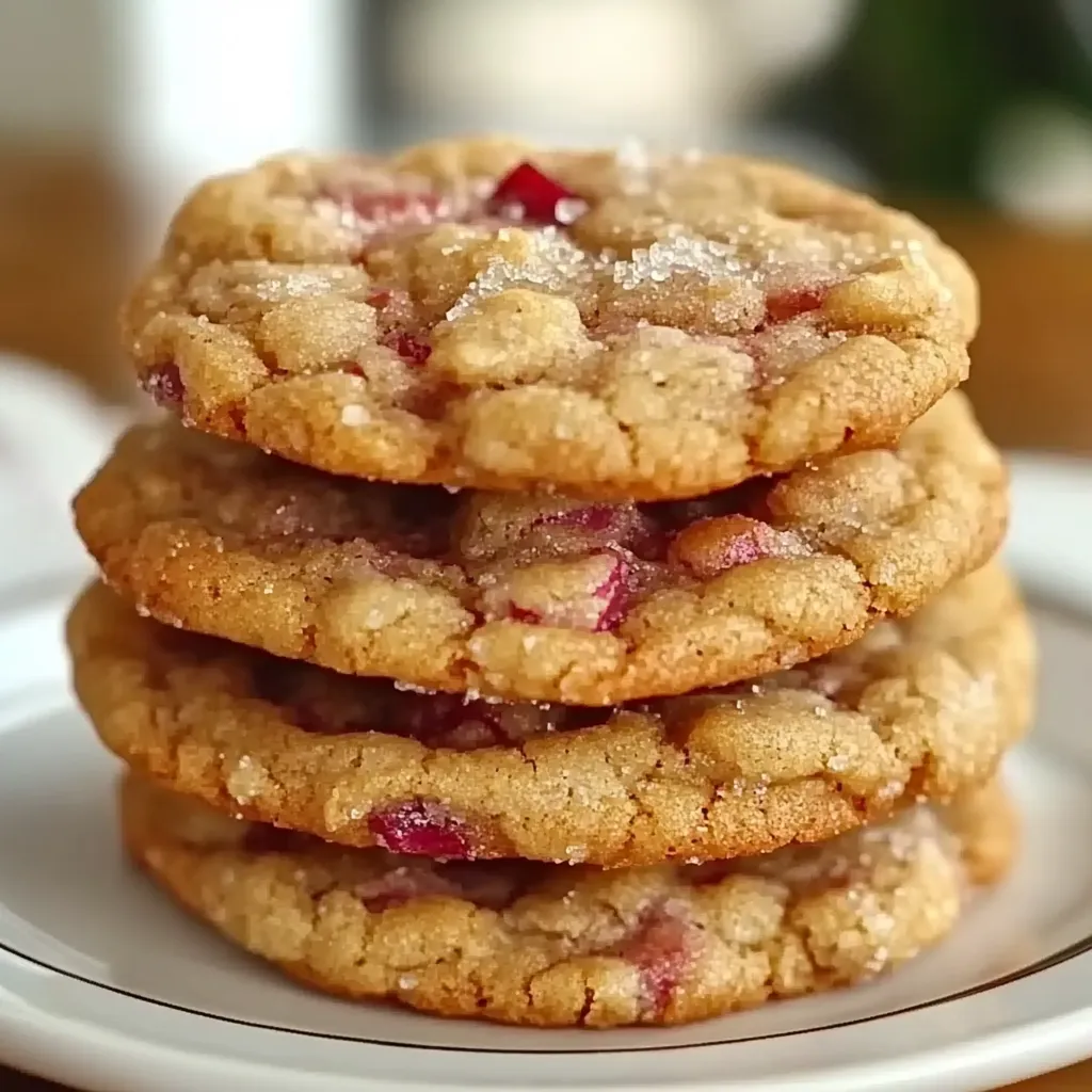A stack of cookies with sugar on top.