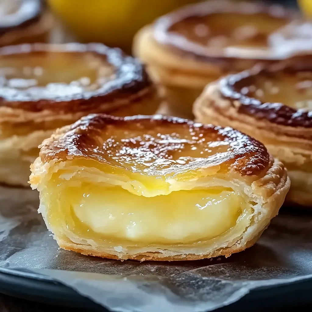 A plate of pastries with a lemon wedge on top.