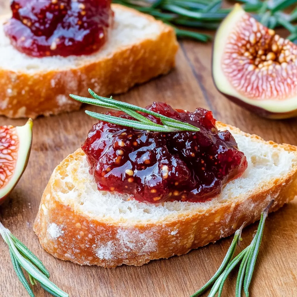 Two slices of bread with jam on them.