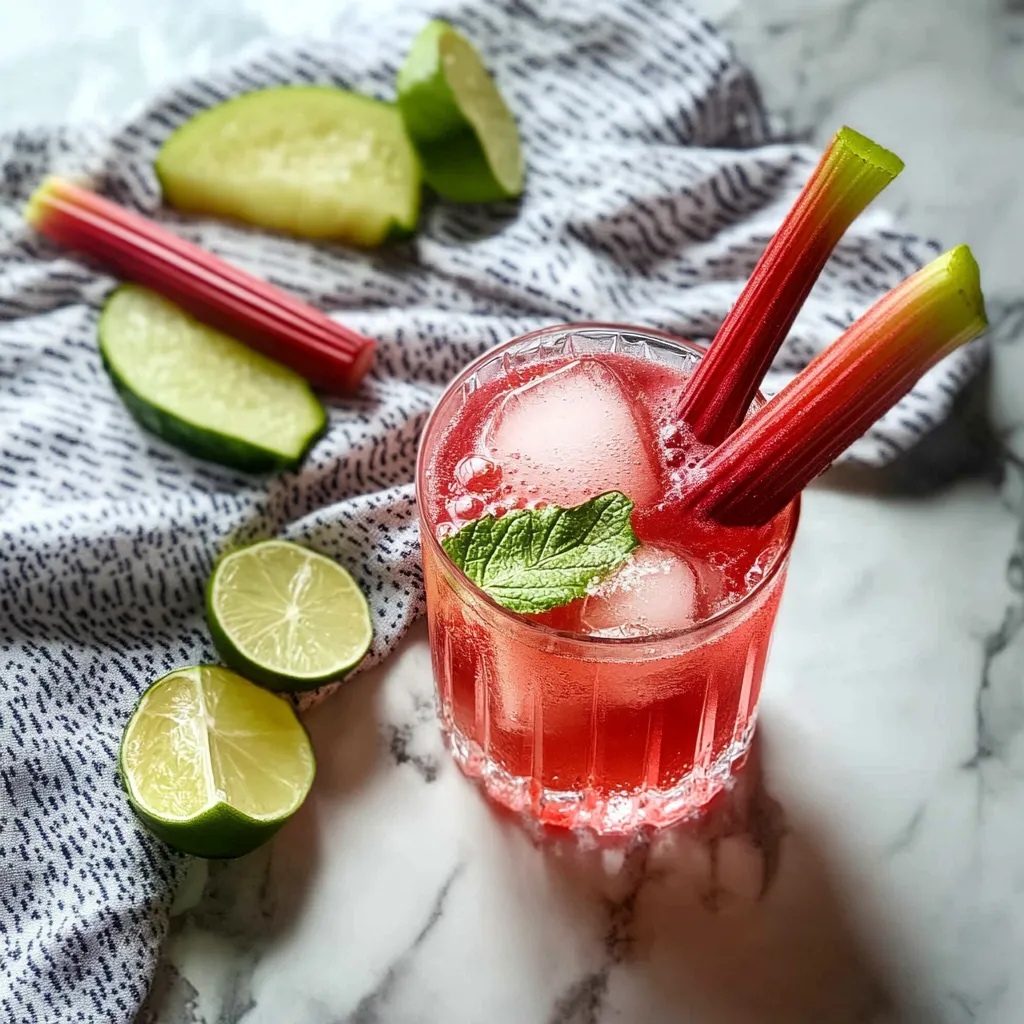 A glass of red juice with a slice of lime and a straw.