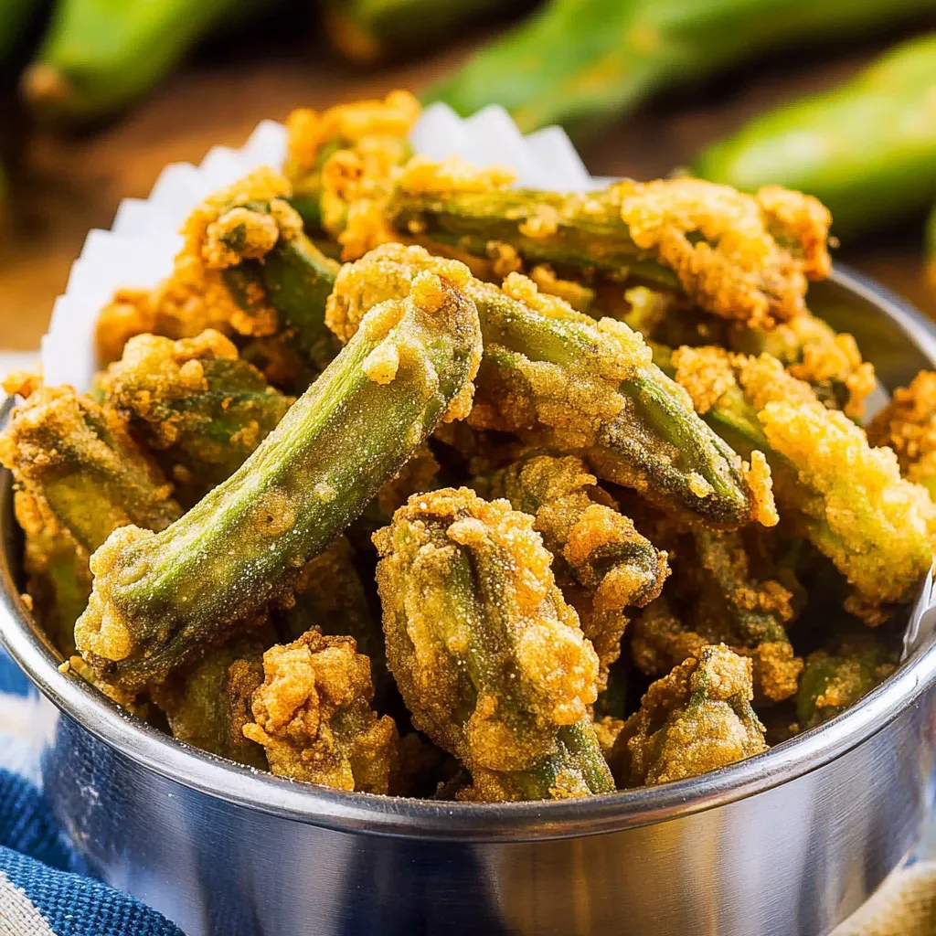 A bowl of fried green beans.