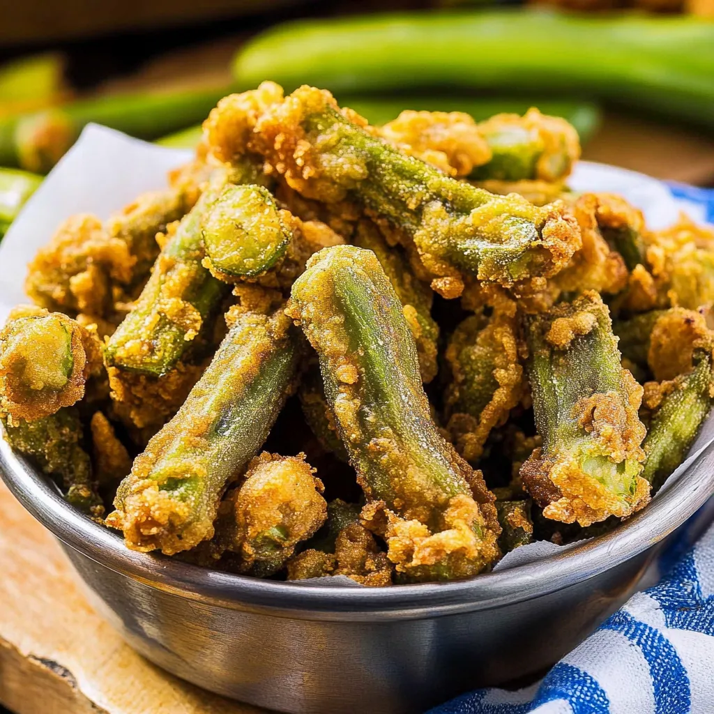 A bowl of fried green beans.