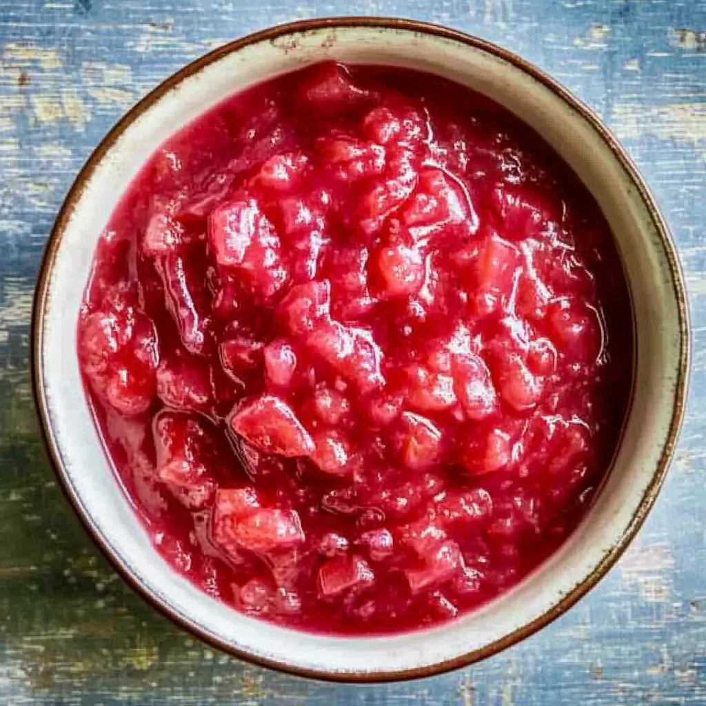 A bowl of red fruit.