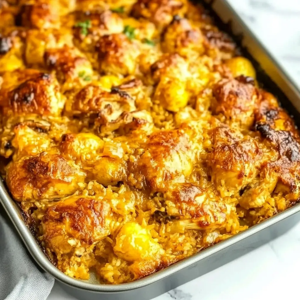 A pan of food with a green herb on top.