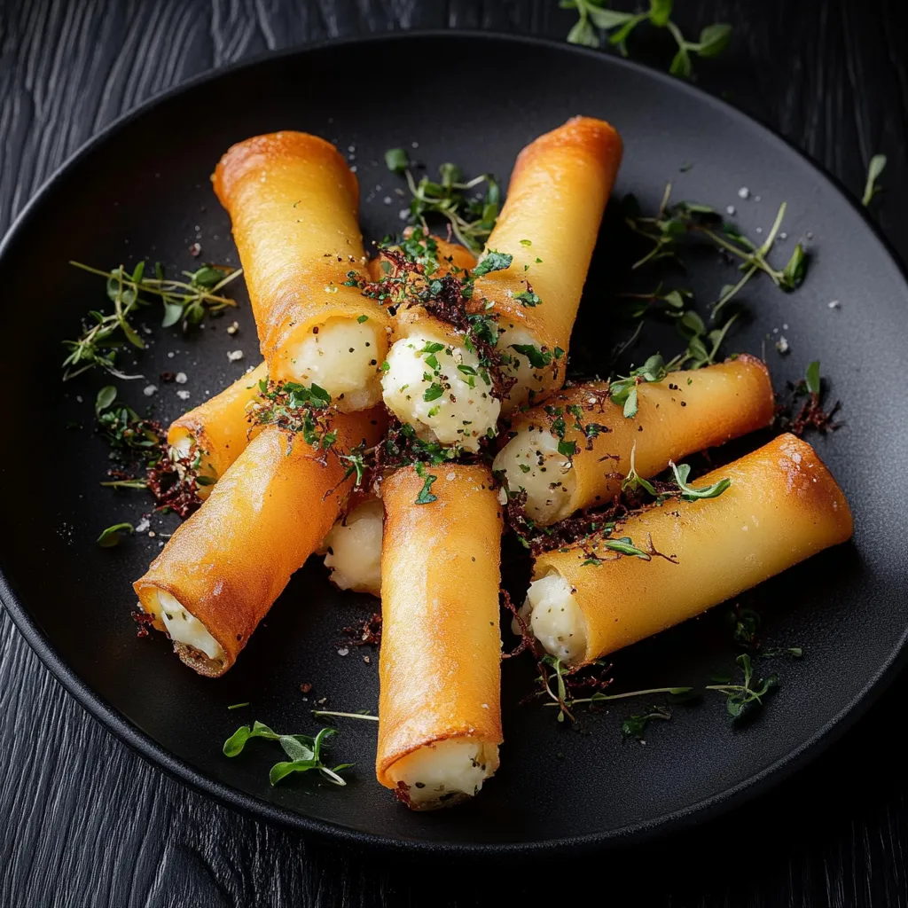 A plate of food with a garnish of parsley.