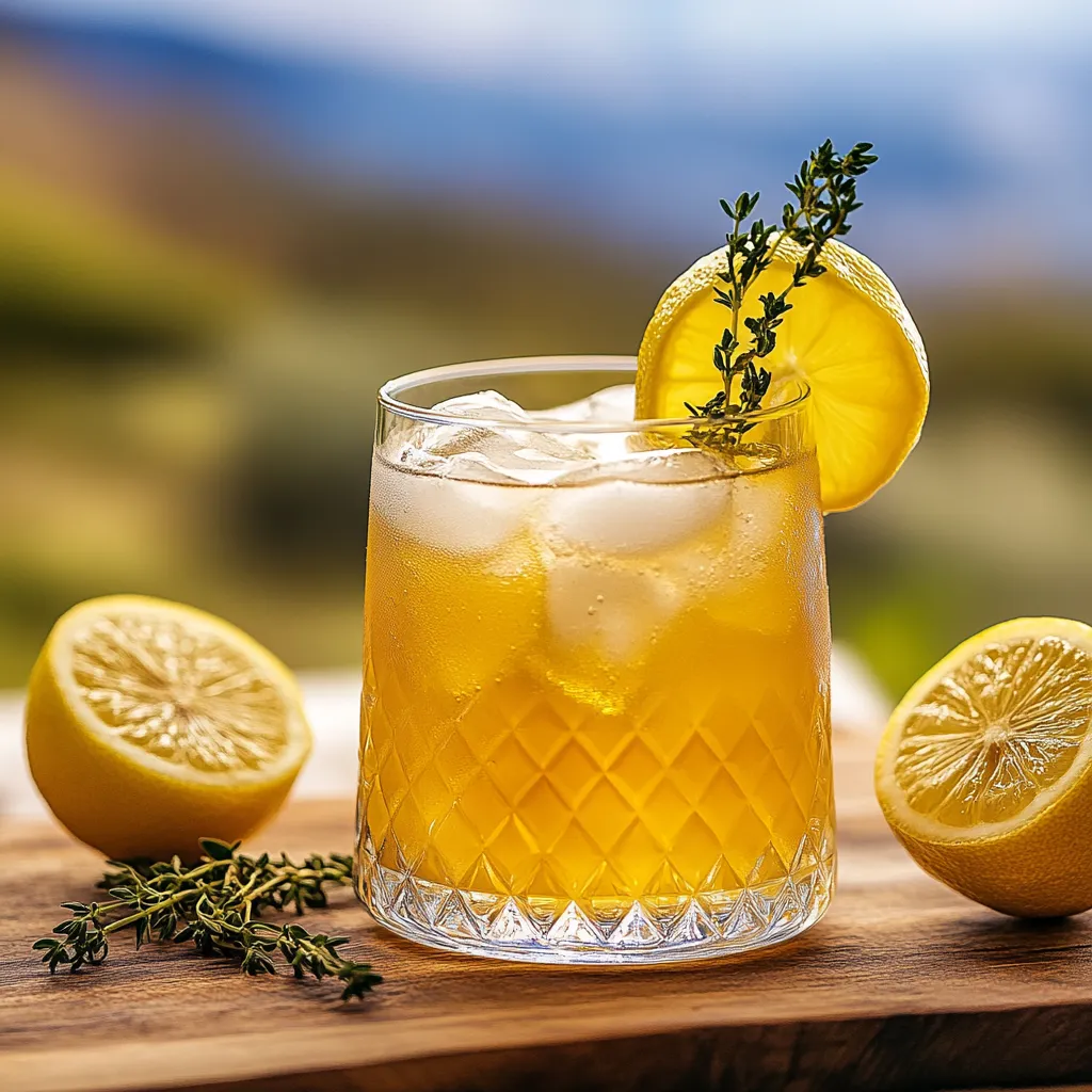 A glass of lemonade with lemon slices.