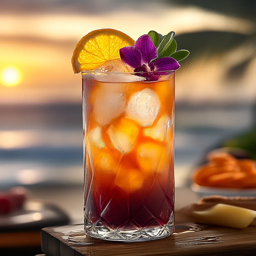 A glass of orange juice with a slice of orange and a flower.